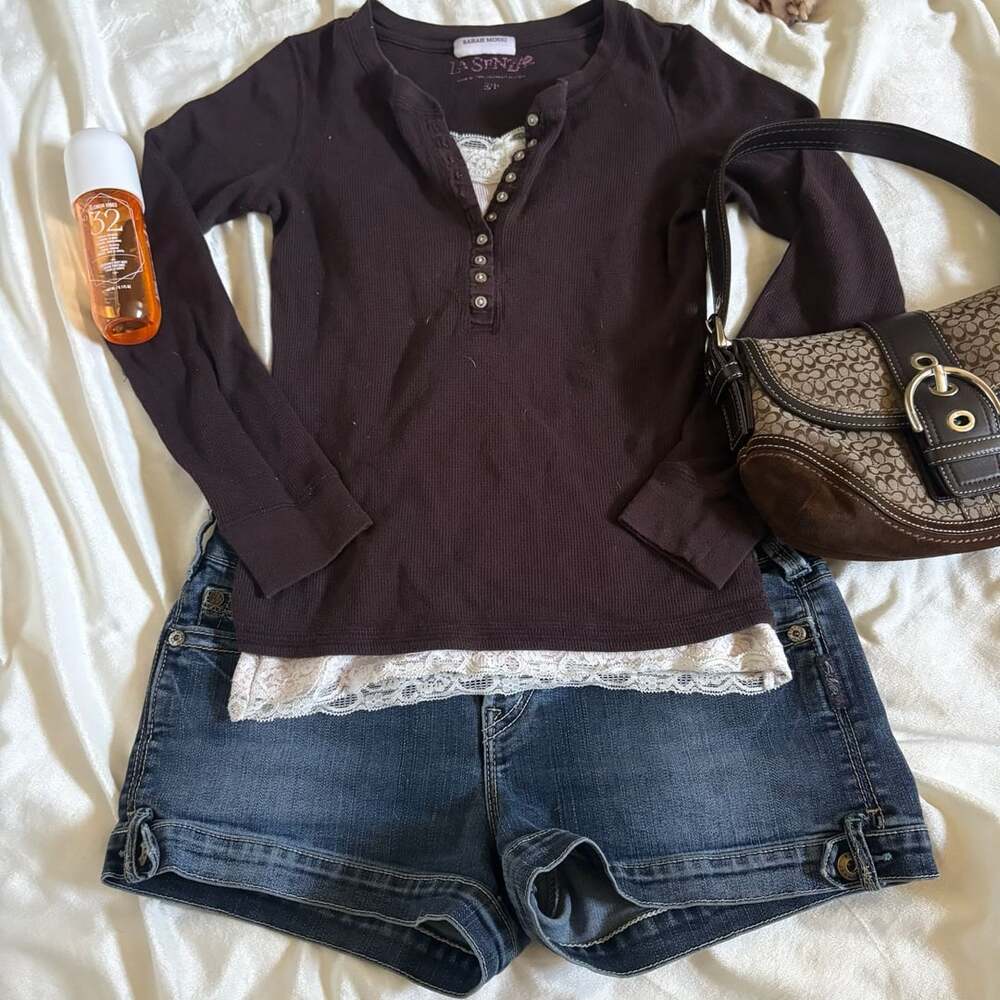 La Senza Long-Sleeve Henley T-Shirt